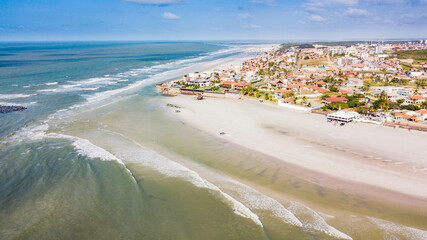 Salinópolis, Pará. Aerial view of Farol Velho beach