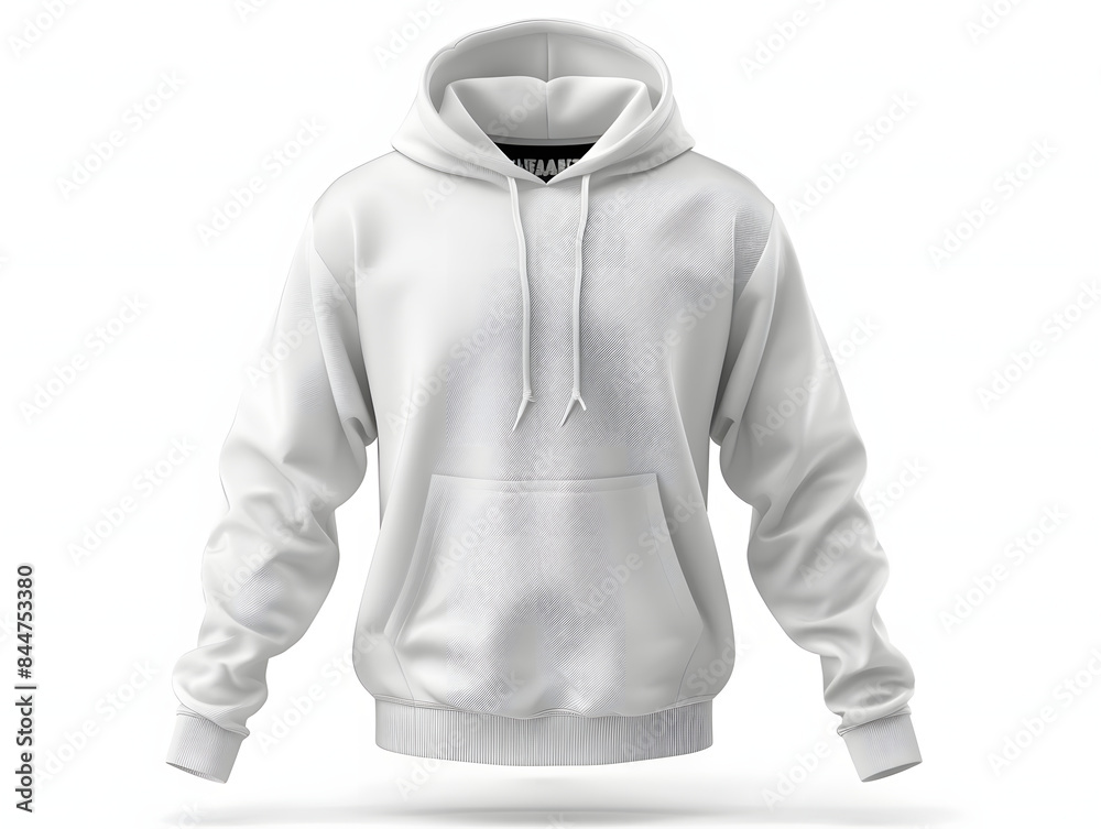 Canvas Prints White hoodie mockup with isolated background