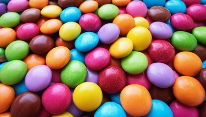 Obraz premium colorful jelly beans, candy, sweet, colorful, food, chocolate, color, sweets, 