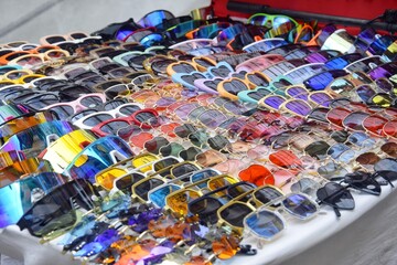 Obraz premium Unusual and original collection of sunglasses