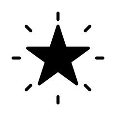 star icon or logo illustration outline black style
