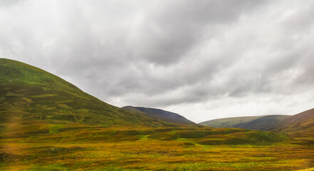 Scottish Lowlands panorama Kingussie to Pitlochry
