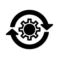 Update icon or logo illustration outline black style