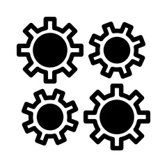 process icon or logo illustration outline black style