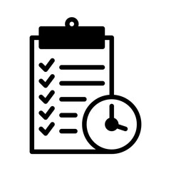 Planning icon or logo illustration outline black style