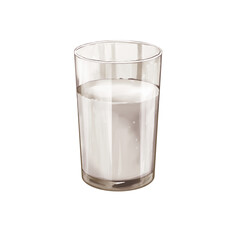glass of milk isolated