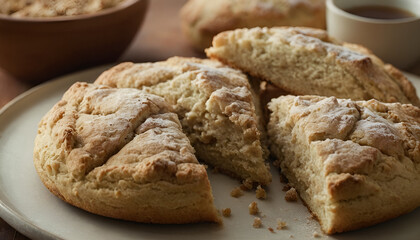 closeup of scones on a plate