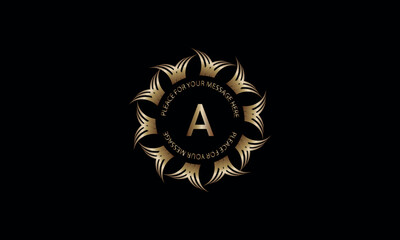 Fototapeta premium Abstract business sign with initial letter A. Vector illustration of elegant monogram