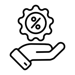 Offer Vector Line Icon