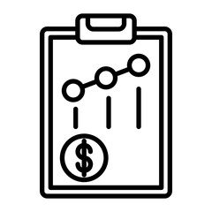 Financial Profit Vector Line Icon