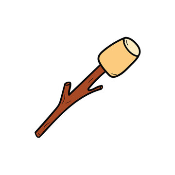 roasted marshmallow on stick clip art preview