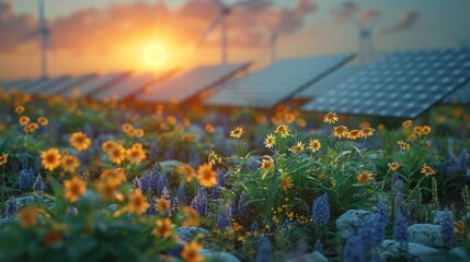 Solar Cells with Wind Reflections Generative AI