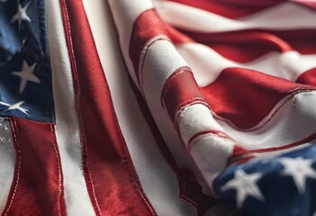 american flag on the wind