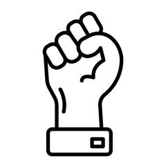 Hand Vector Line Icon