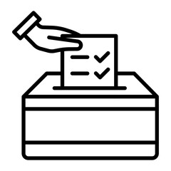 Vote Vector Line Icon