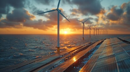 Solar Panel Installation and Wind Power Generation Generative AI