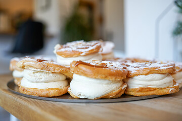 A delightful collection showcasing desserts, Asian cuisine, breakfast and brunch dishes, and coffee. Enjoy the visual feast of gourmet sweets, exotic Asian flavors, hearty breakfast plates, and artisa