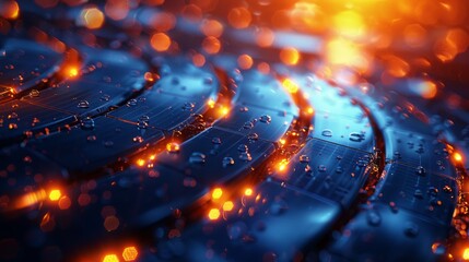 Wind Turbines Powering Solar Panels Generative AI