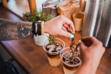 A delightful collection showcasing desserts, Asian cuisine, breakfast and brunch dishes, and coffee. Enjoy the visual feast of gourmet sweets, exotic Asian flavors, hearty breakfast plates, and artisa