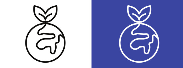 Eco-Friendly Earth Icon Perfect for Sustainability and Green Initiatives