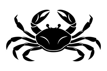 crab silhouette vector illustration