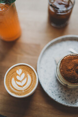 A delightful collection showcasing desserts, Asian cuisine, breakfast and brunch dishes, and coffee. Enjoy the visual feast of gourmet sweets, exotic Asian flavors, hearty breakfast plates, and artisa