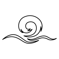 Wave water icon transparent background