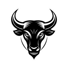 a-minimalist-bull-logo-black-and-white-background