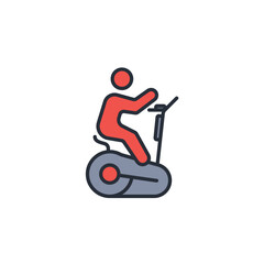 bicycle static icon. vector.Editable stroke.linear style sign for use web design,logo.Symbol illustration.