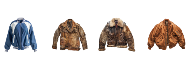 A jacket isolated on white transparent background, PNG File. Perfect for clipart