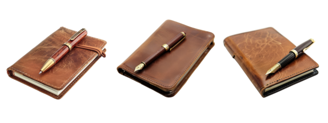 A notebook isolated on white transparent background, PNG File. Perfect for clipart