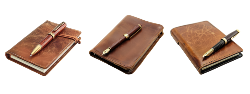 A notebook isolated on white transparent background, PNG File. Perfect for clipart