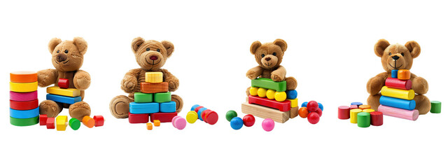 Obraz premium A toy isolated on white transparent background, PNG File. Perfect for clipart