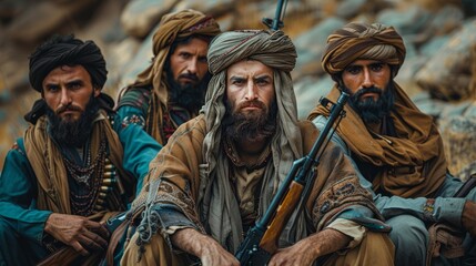 afghanistan's taliban fighters pose for a photo