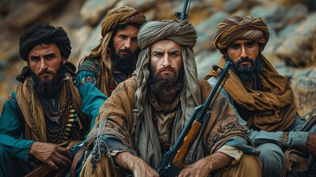 afghanistan's taliban fighters pose for a photo