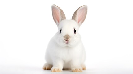 Fototapeta premium white rabbit isolated on white