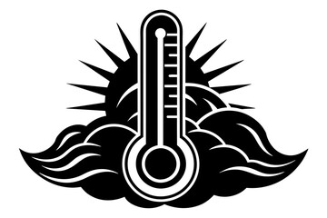 high air temperature icon vector illustration