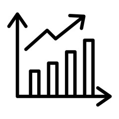 Graph Vector Line Icon