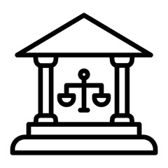 Court Vector Line Icon