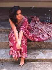 fashion model in saree and other dresses