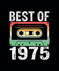 Best Of 1975 Cassette Tape Retro Vintage T-Shirt