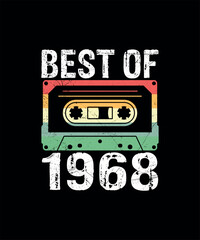 Best Of 1968 Cassette Tape Retro Vintage T-Shirt