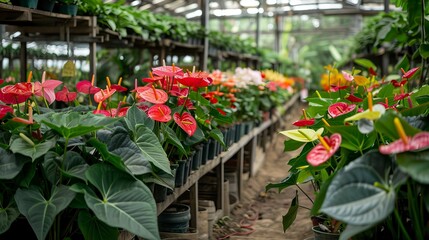 Anthuriums or Anthurium in Chiapas Nurseries, Anturios o Anthurium en Viveros de Chiapas