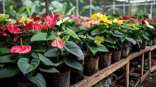 Anthuriums or Anthurium in Chiapas Nurseries, Anturios o Anthurium en Viveros de Chiapas