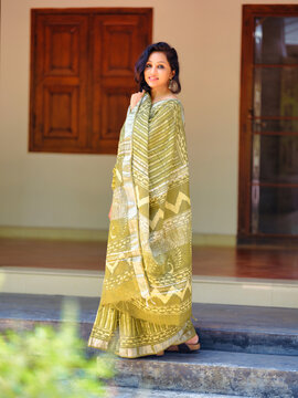 fashion model in saree and other dresses