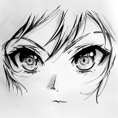anime eyes sketch