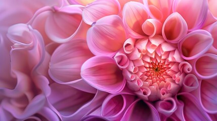 Fototapeta premium Stunning macro shot of a pink dahlia