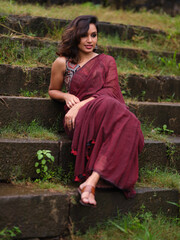 fashion model in saree and other dresses