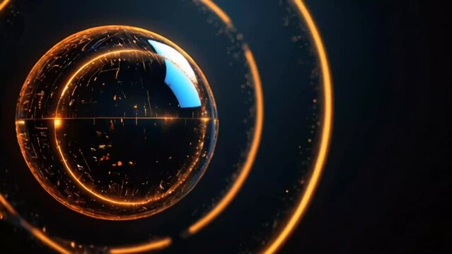 background with glowing circles