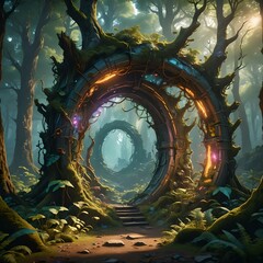 Obraz premium Forest Portal to Another Dimension